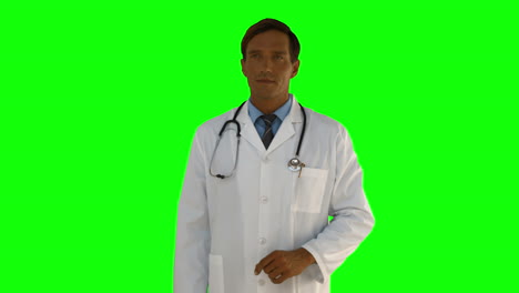 Doctor-standing-and-pointing