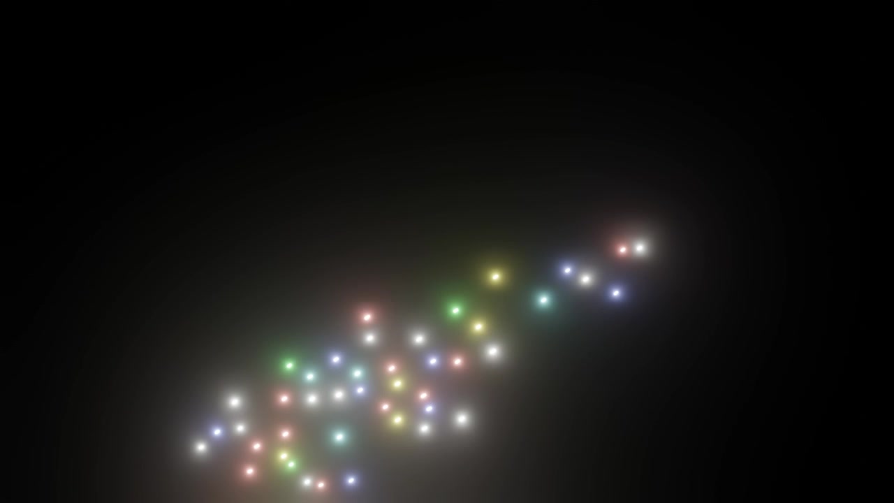 Video di notte stellata e colorata. Video con risoluzione 4K.