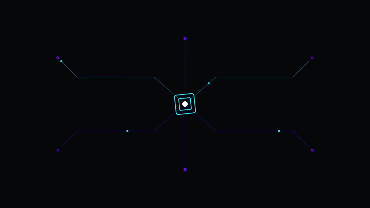 Abstract Digital Interface Animation with Expanding Geometric Lines