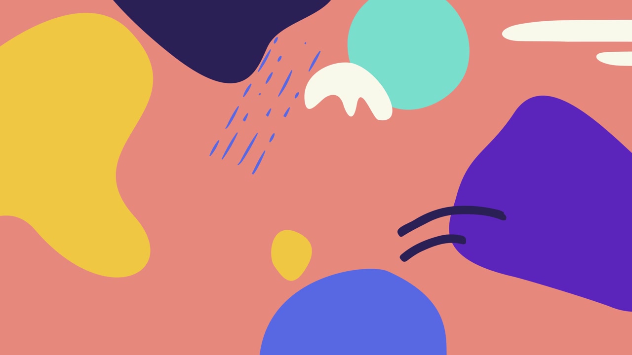 Dynamic Abstract Animation with Moving Colorful Organic Shapes