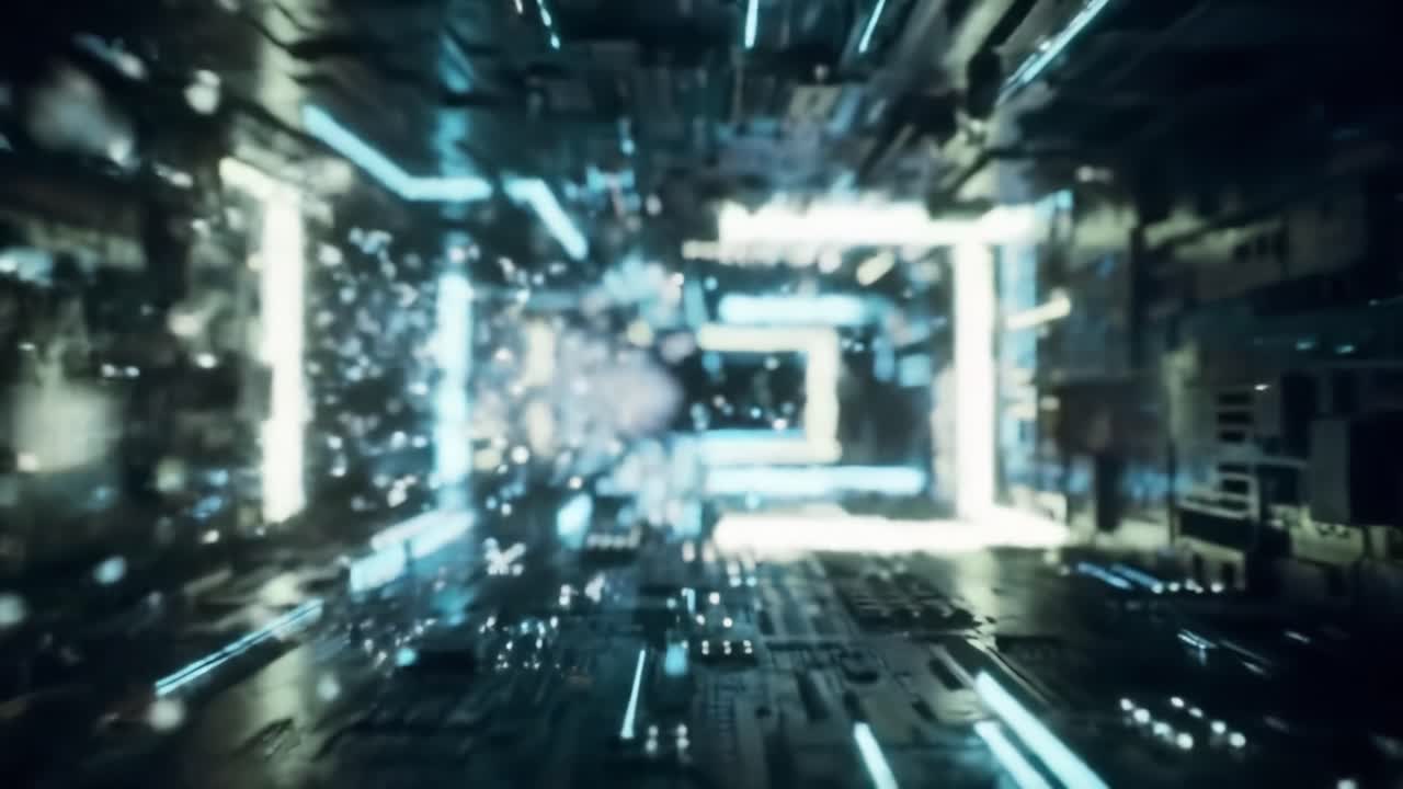 Exploring a Futuristic Digital Landscape: A Journey Through Luminous Circuitry and High-Tech Connectivity Captured in Stunning Depth