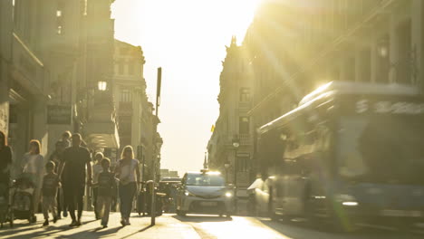 timelapse of the madrid central street scene