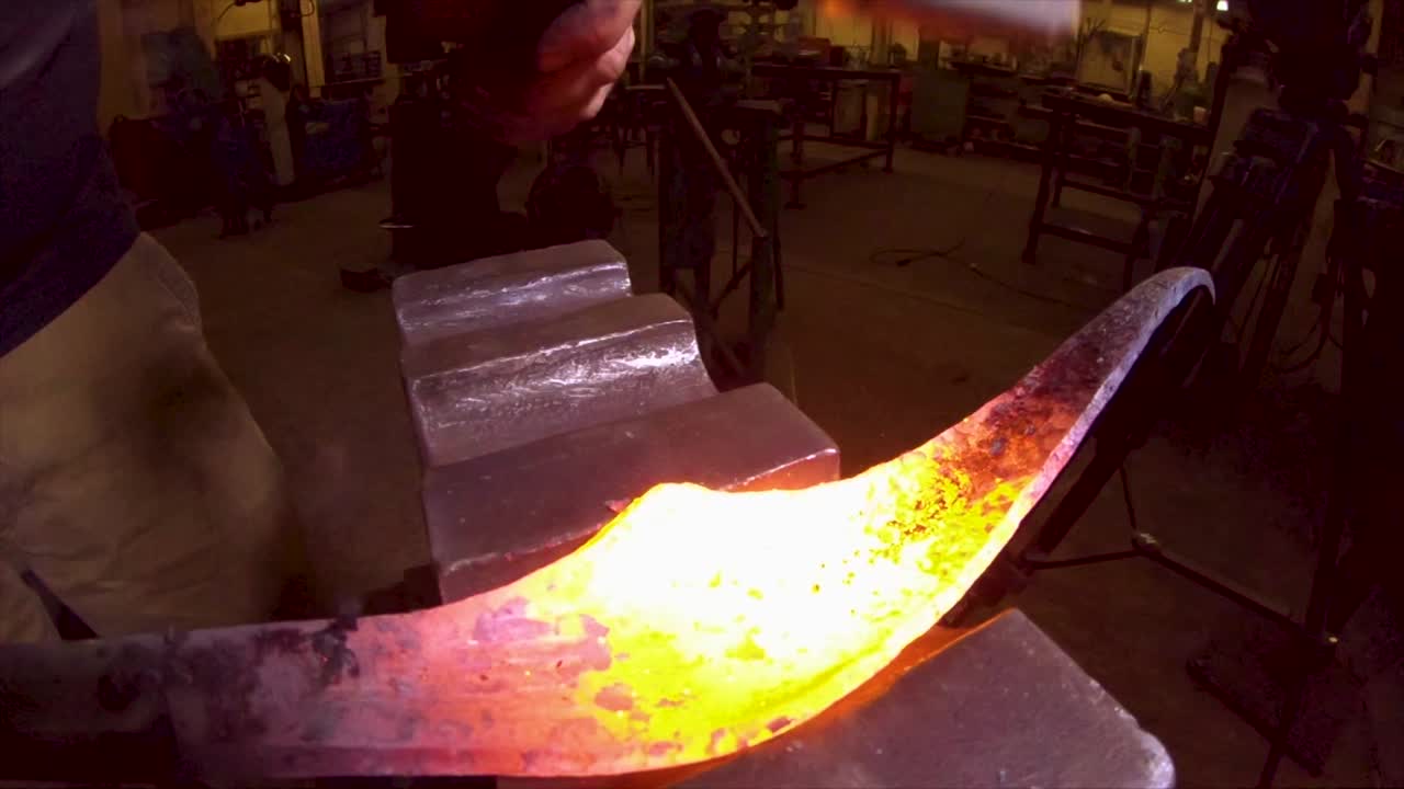 Blacksmith Metal Forging In 120fps Slow Motion