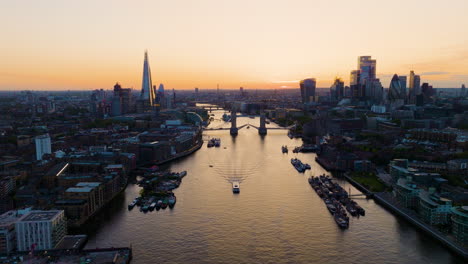 london sunset skyline from above