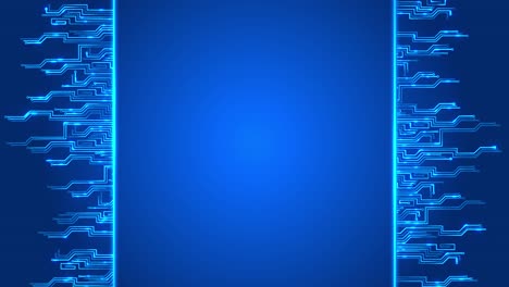4k loop animation of futuristic motherboard printed circuit board pcb graphic background modern