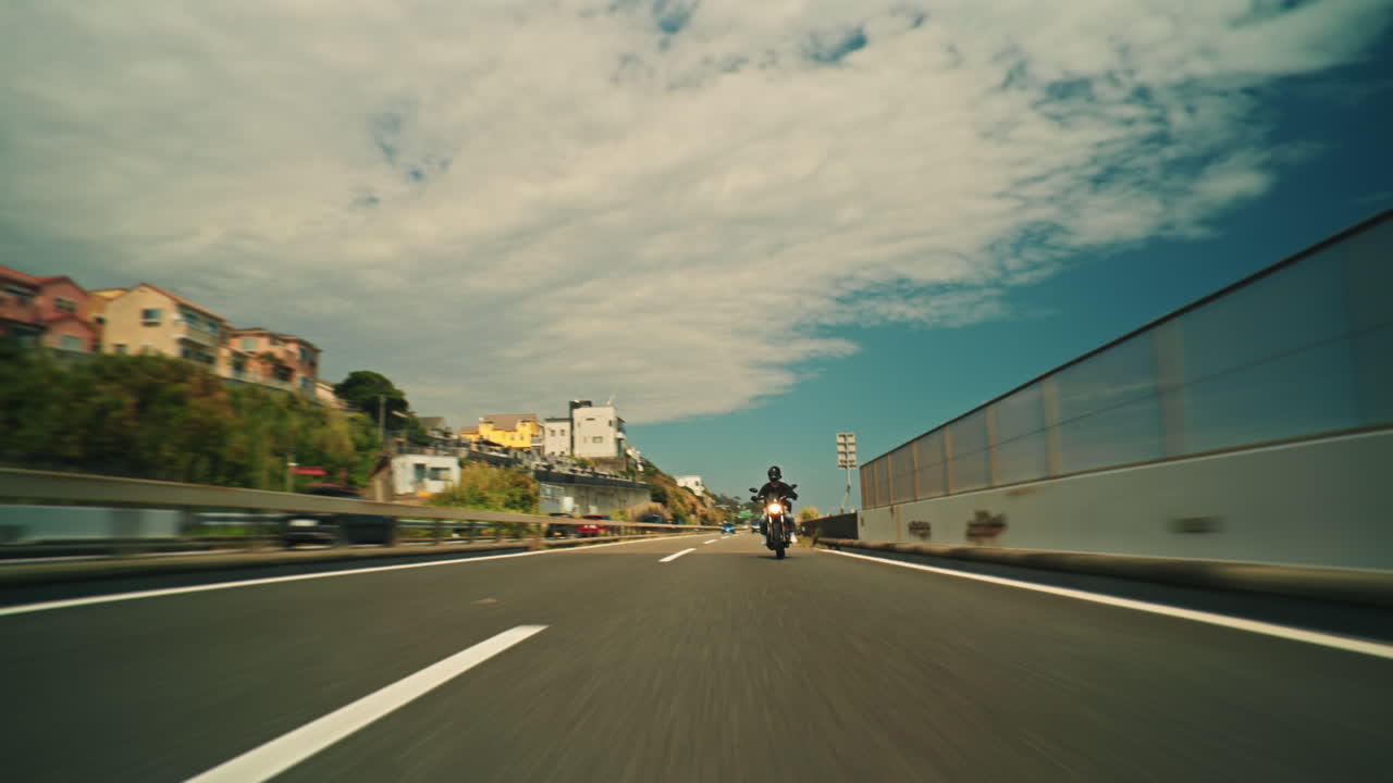 Motorcycle on the highway