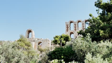 ancient ruins of the odeon of herodes atticus in athens
