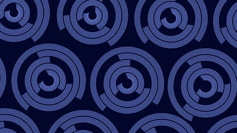 stunning blue and black spiral pattern with overlapping circles