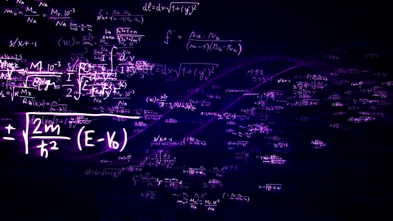 números de fórmula de código matemático, representación de fondo de animación, bucle