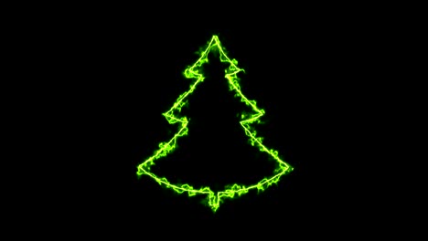 abstract background with christmas tree sign
