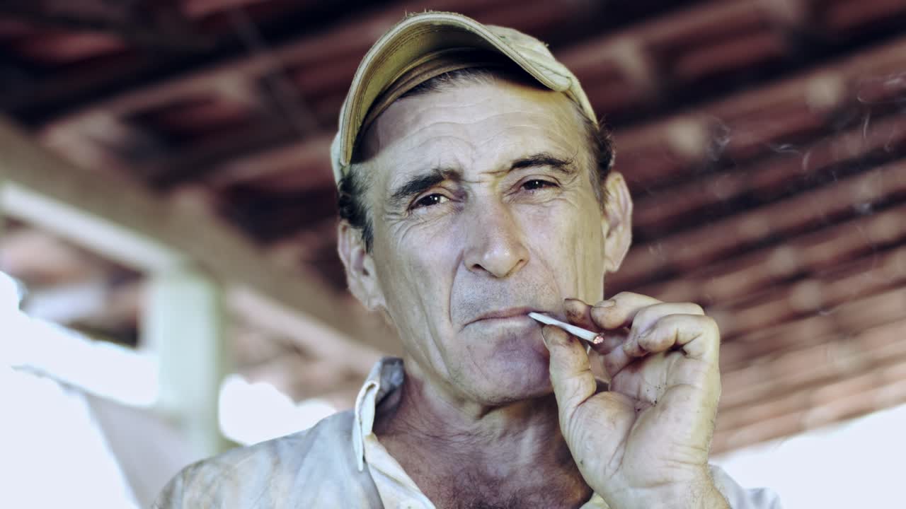 Man Smoking Cigarette Portrait