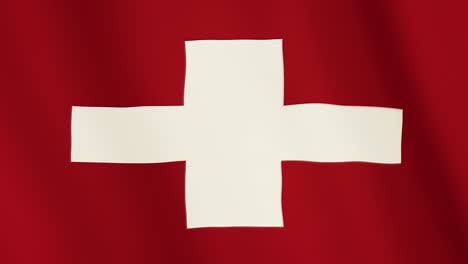 switzerland flag waving animation. full screen. symbol of the country