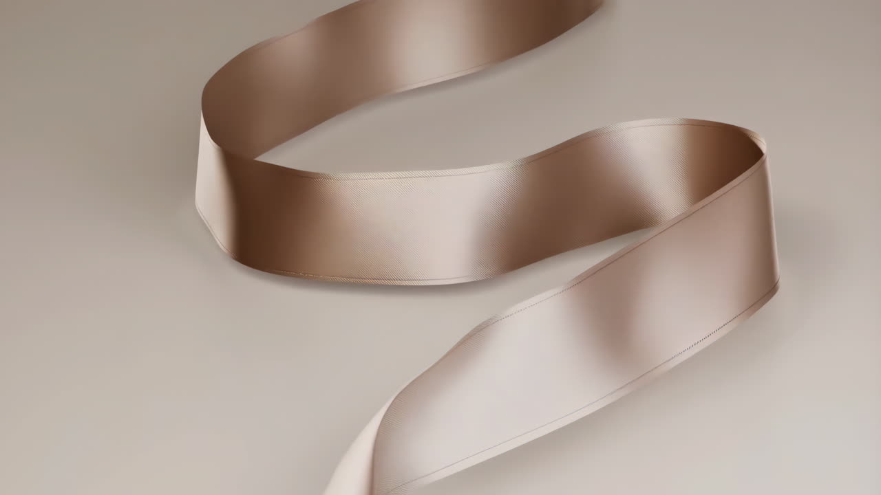 Elegant Flowing Brown Satin Ribbon