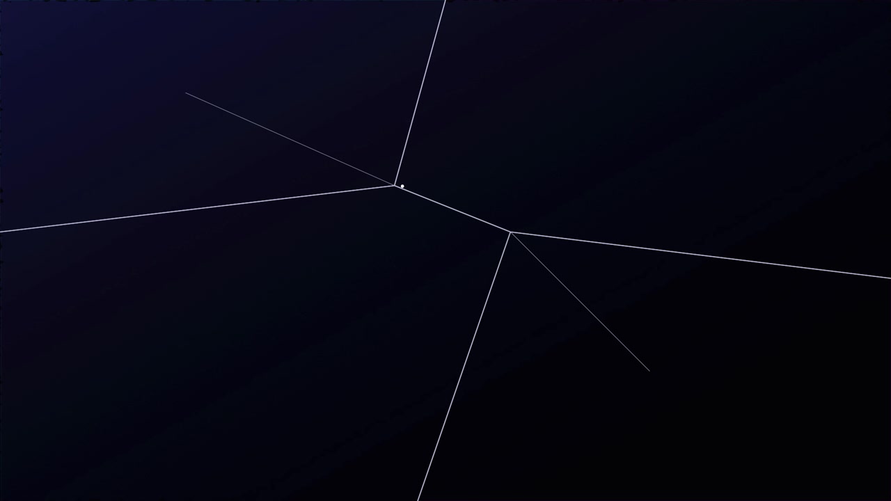 Abstract Digital Network Visualization with Pulsing Data Lines