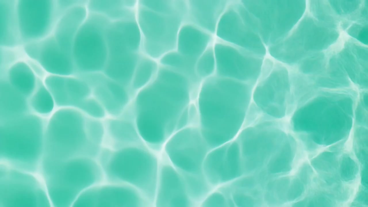 Sunlight Refraction on Turquoise Swimming Pool Water Surface