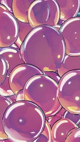 Vibrant Abstract Bubbles and Spheres with Cosmic and Cellular Themes