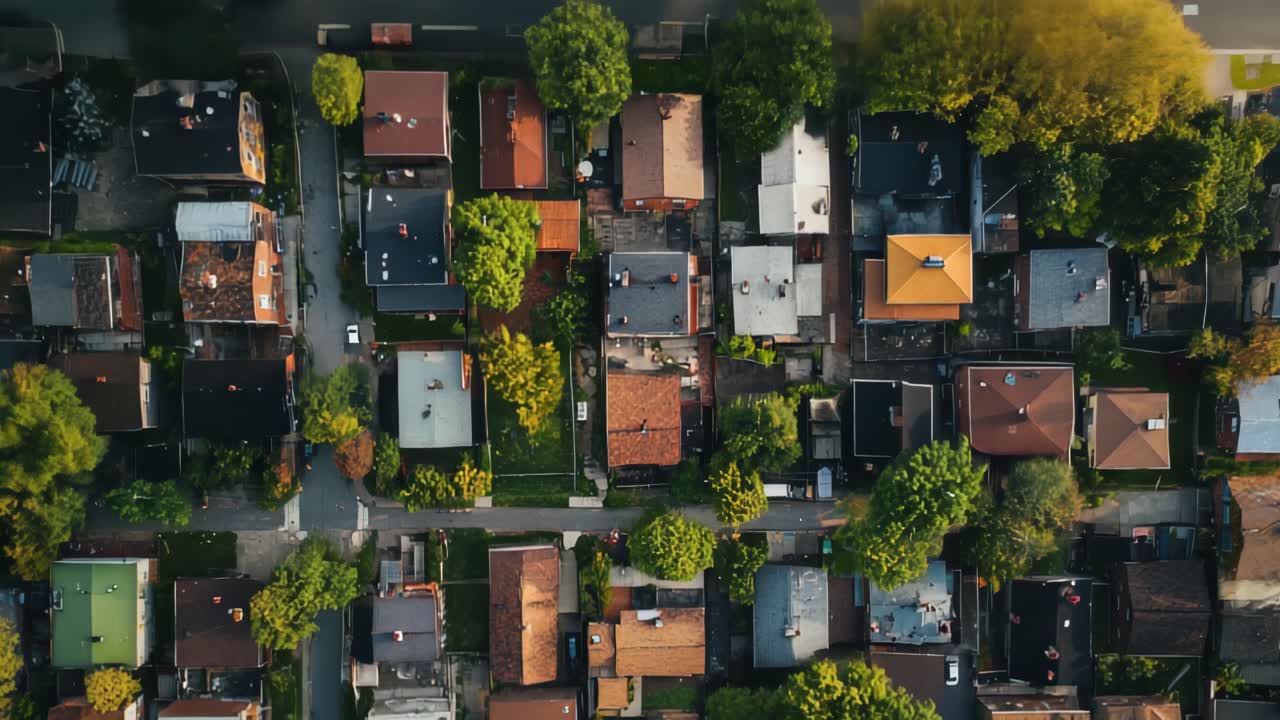 주거 지역 의 공중 사진