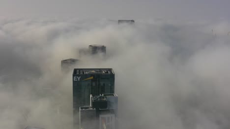 el horizonte de la ciudad nebulosa