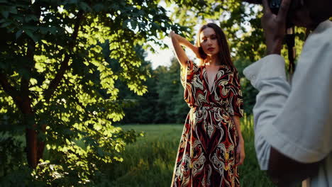 fashion photography session in nature