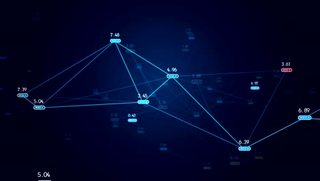 futuristic infographic of data connections and global network