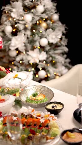 buffet de fiesta de navidad