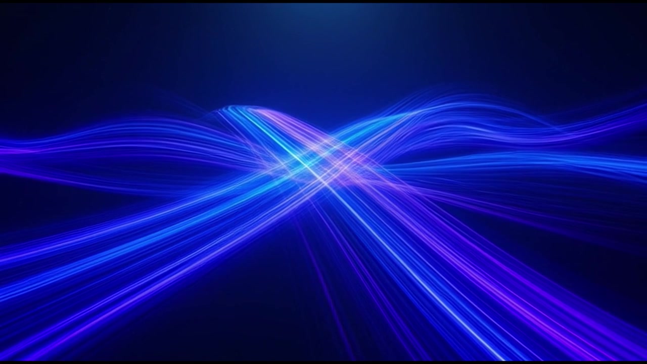 Abstract Background with Flowing Blue and Purple Light Streaks