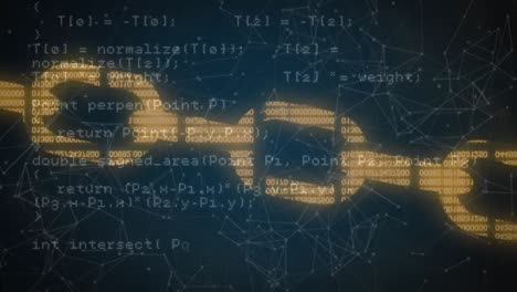 animation of online security chain and data processing