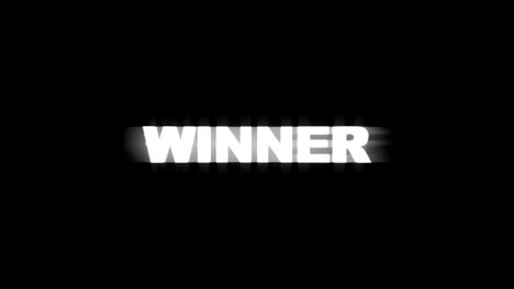 winner text animation in metal door, iron doorway