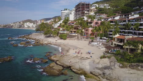 aerial of puerto vallarta, mexico beach