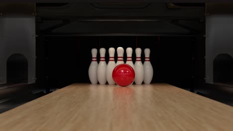 bowling strike in slow motion