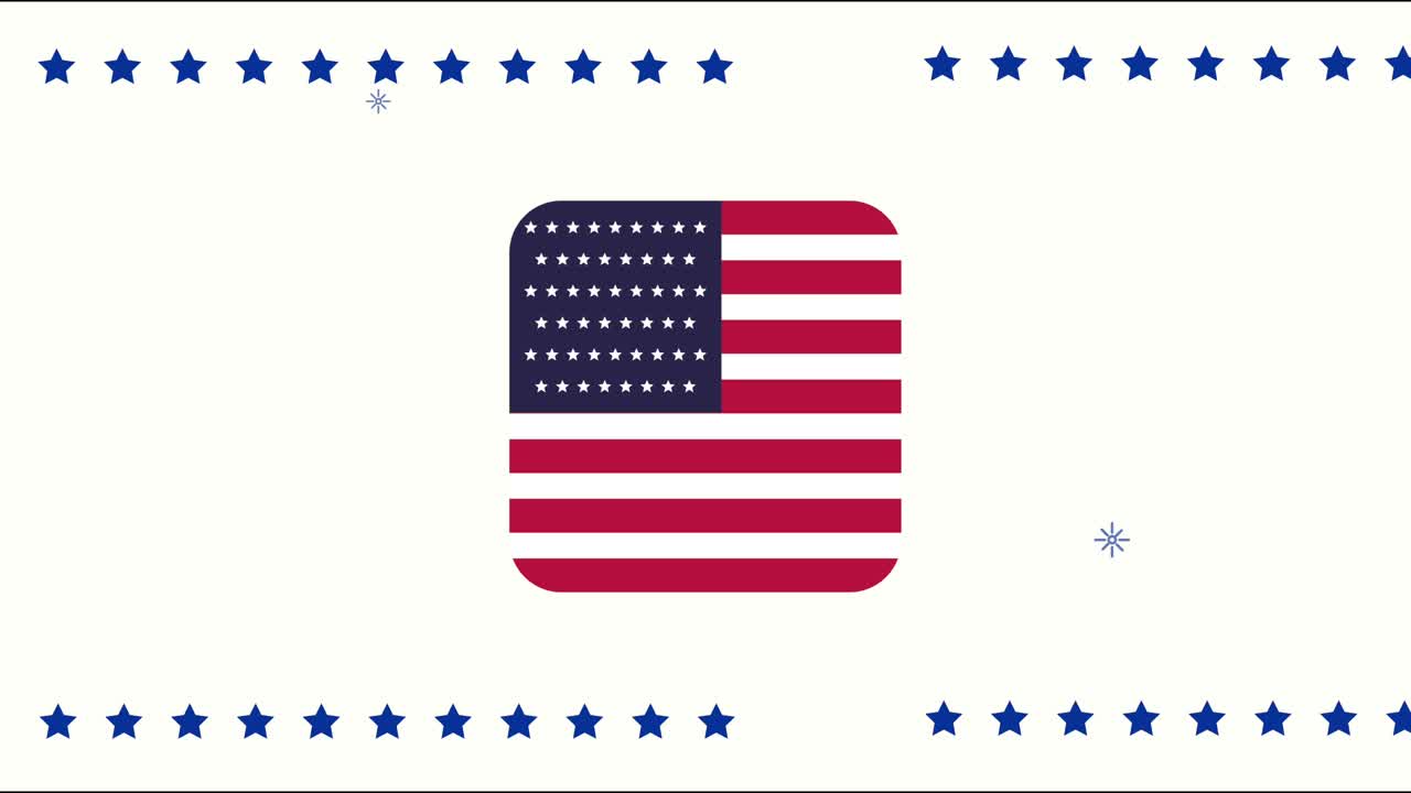 bandera de los estados unidos de américa en el cuadrado