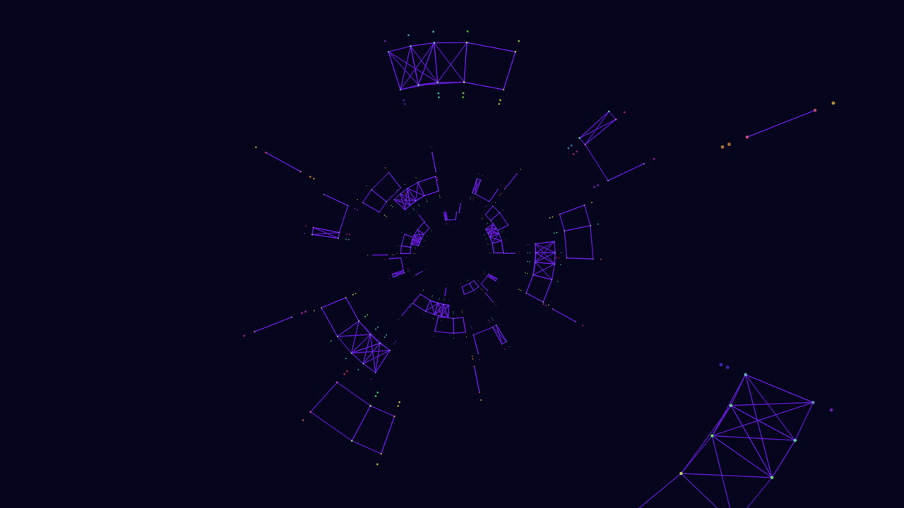 complejo laberinto 3d con caminos rectangulares interconectados