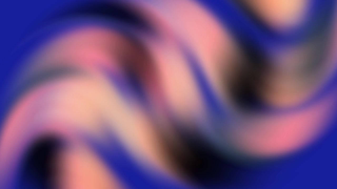 Dynamic Abstract Gradient Color Waves Flowing on Blue Background