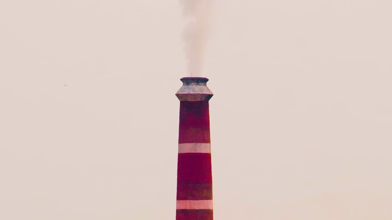humo de la chimenea de la fábrica