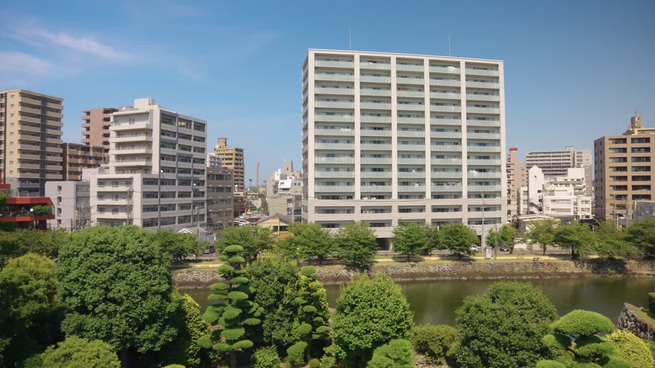 Cityscape with Modern Buildings and Canal