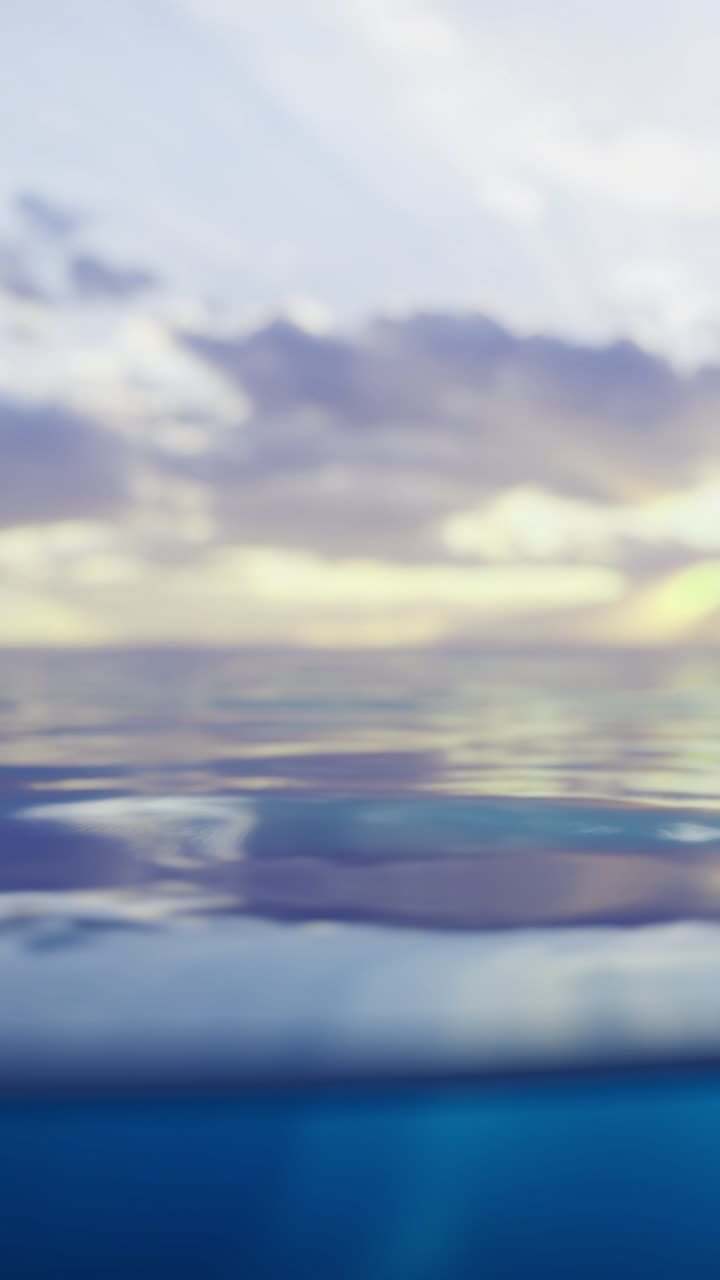 Marine surface visuals calm blue water with reflections and gentle flow