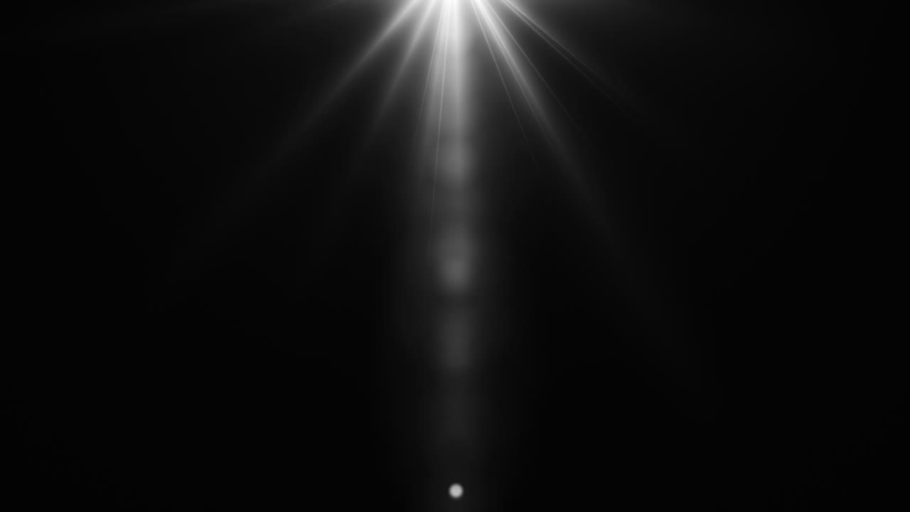 Cinematic Optical Lens Flare Effect on Dark Background