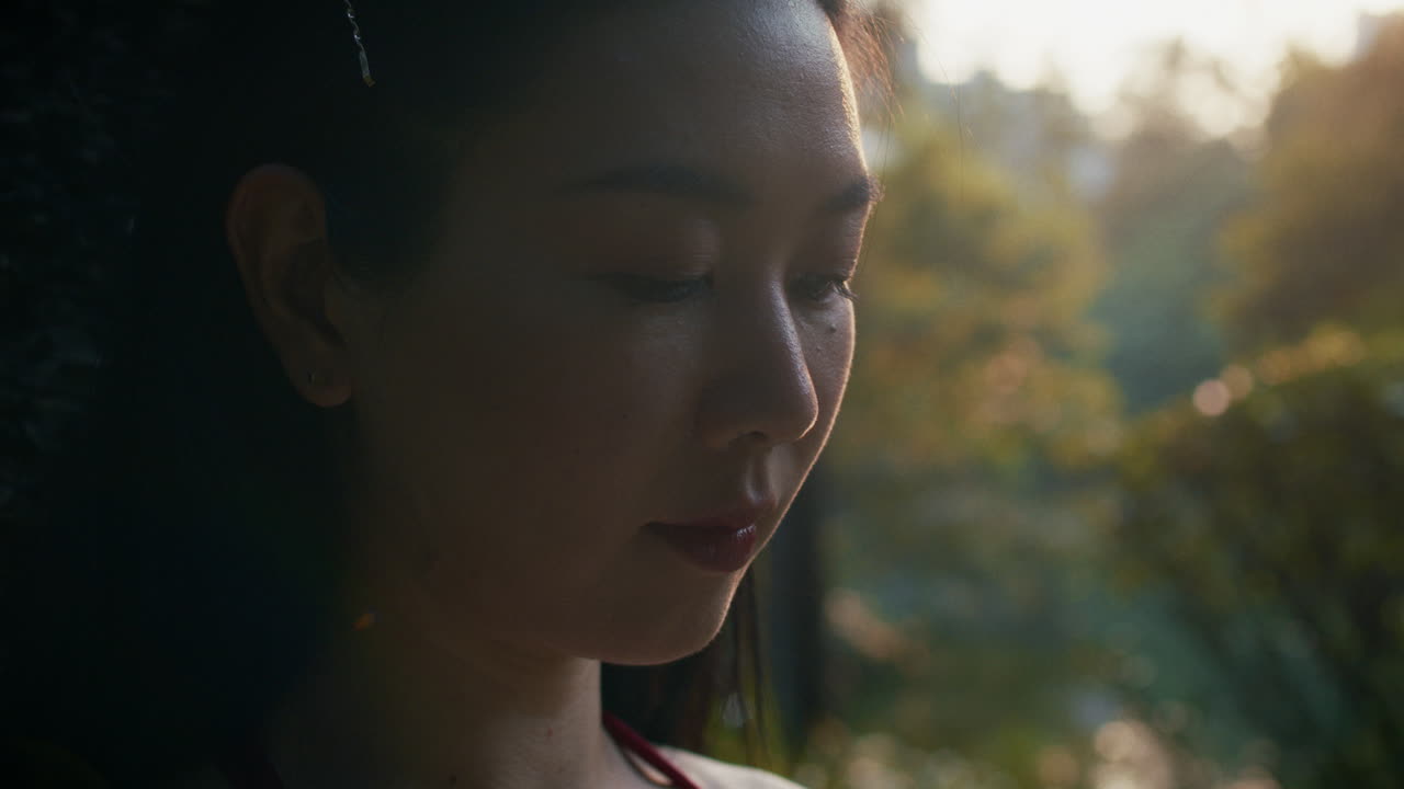 Woman in Profile, Outdoor Portrait
