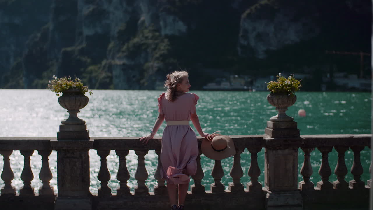 Woman Watching Beautiful Sea Landscape