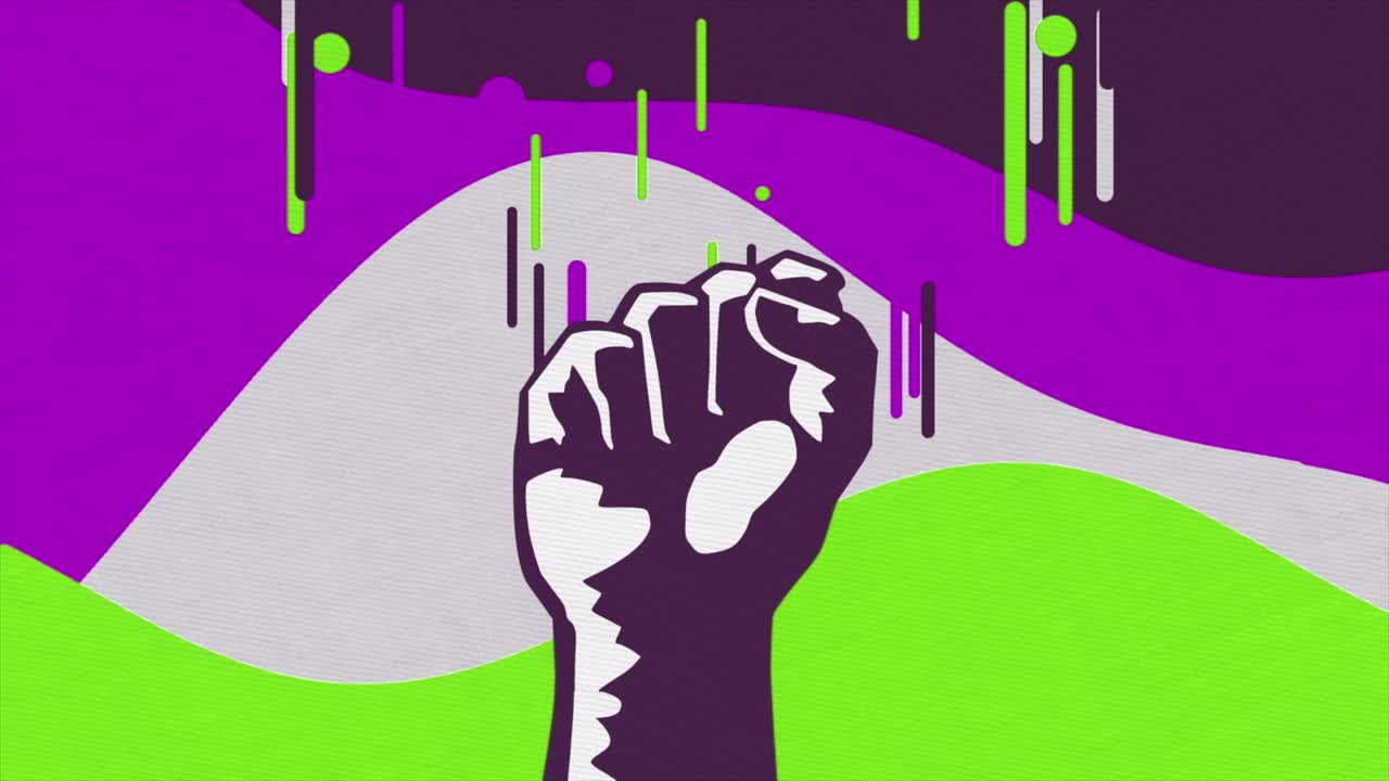 diseño gráfico de puño de protesta