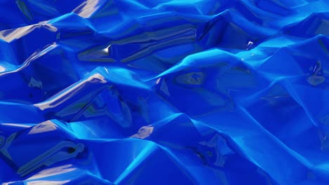 liquid pattern like waves in looped motion. 3d stylish abstract blue bg of wavy surface like brilliant liquid glass with beautiful gradient colors. 4k trendy colorful fluid animation.