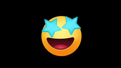 Estrella-Emoji-Feliz-En-El-Vídeo-De-Animación-De-Bucle-Ocular-Fondo-Transparente-Con-Canal-Alfa