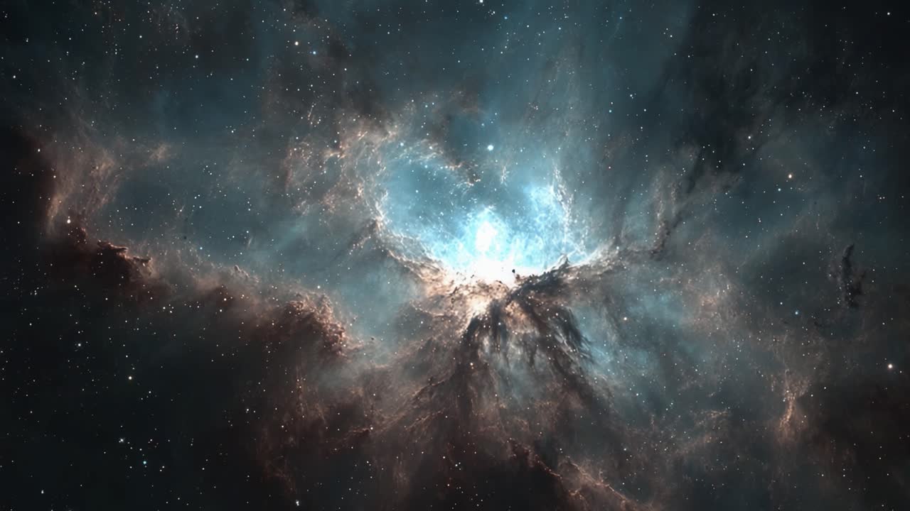 Mesmerizing Cosmic Nebula: A Stunning Journey Through the Heart of Galactic Brilliance and Celestial Wonders Captured in Two Frames