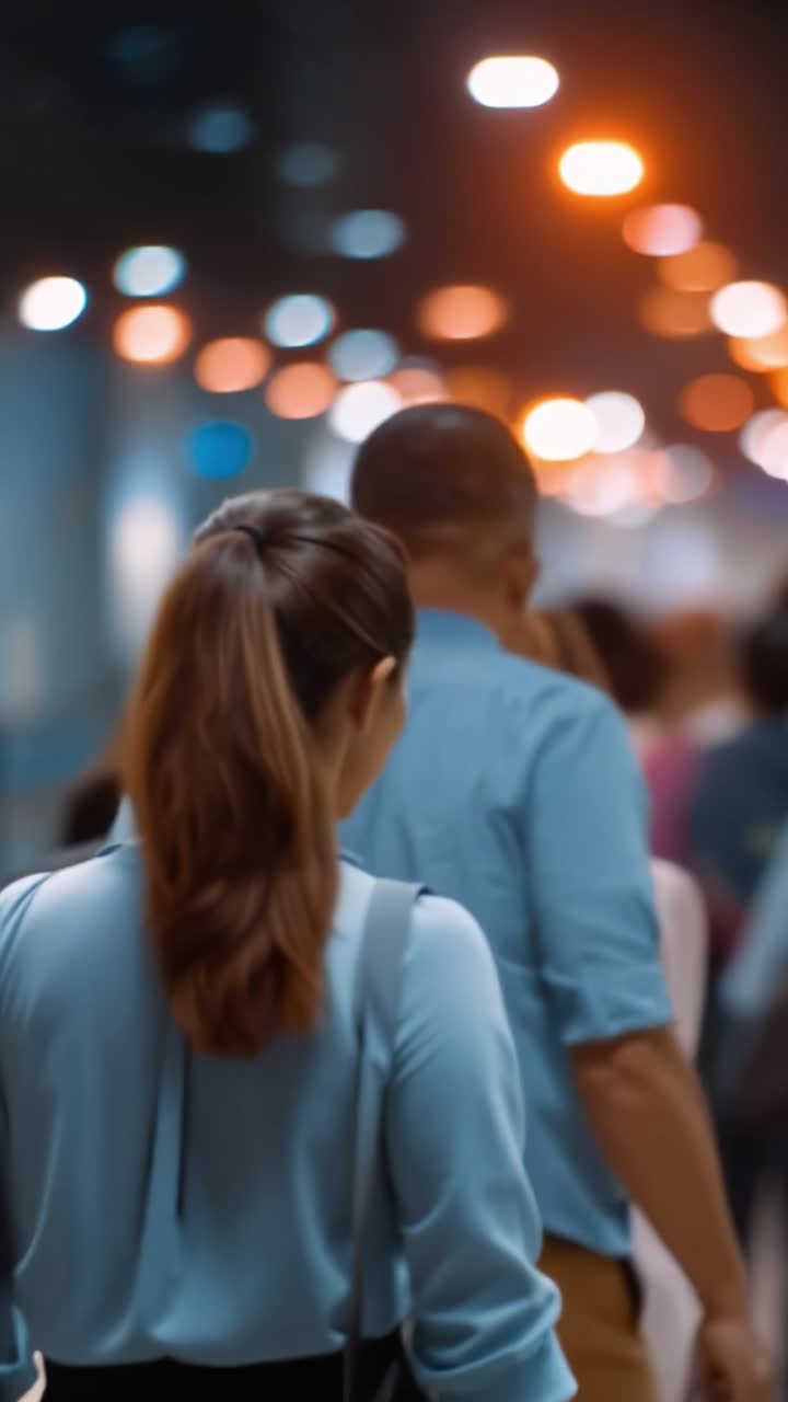 Sekilas Pandang Memukau Orang-orang dalam Suasana Penuh Semangat dengan Pencahayaan Cerah dan Pakaian Unik, Menampilkan Kumpulan Individu Beragam yang Bergerak
