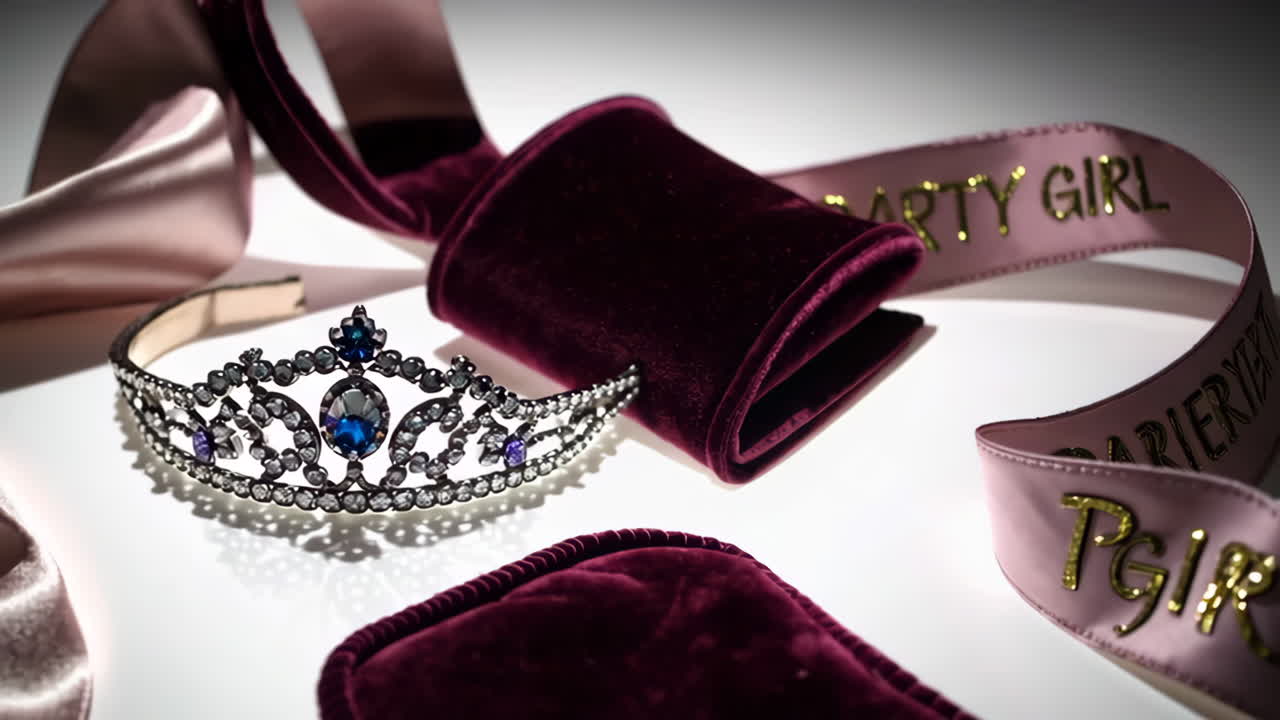 Party Girl Tiara and Ribbons