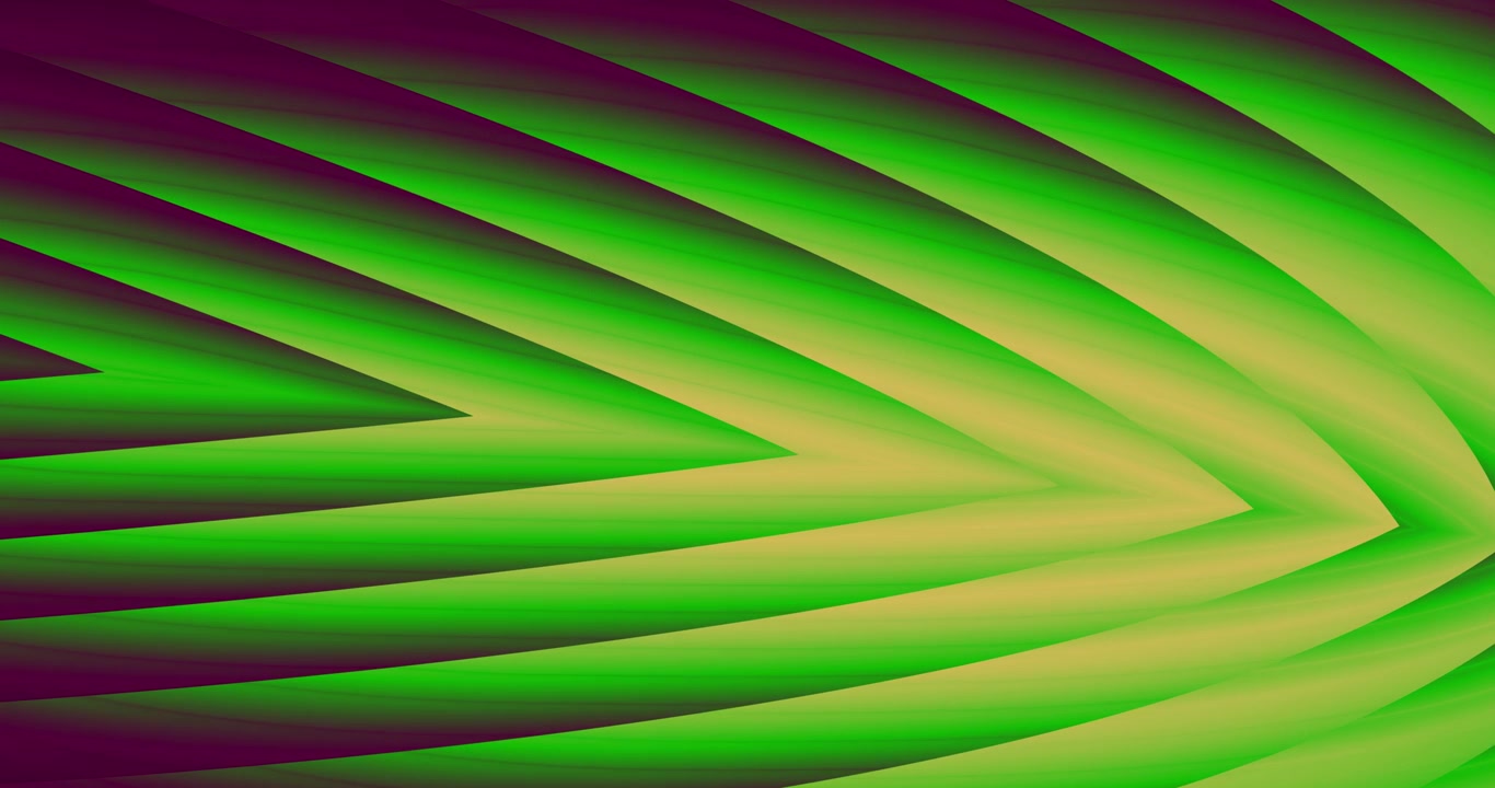 Sfondo geometrico astratto con chevron in movimento con sfumatura verde e viola