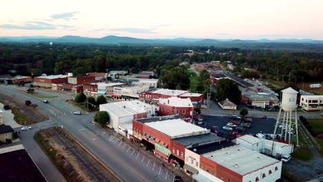 High-Aerial-of-Granite-Falls-NC,-Granite-Falls-North-Carolina-in-4k