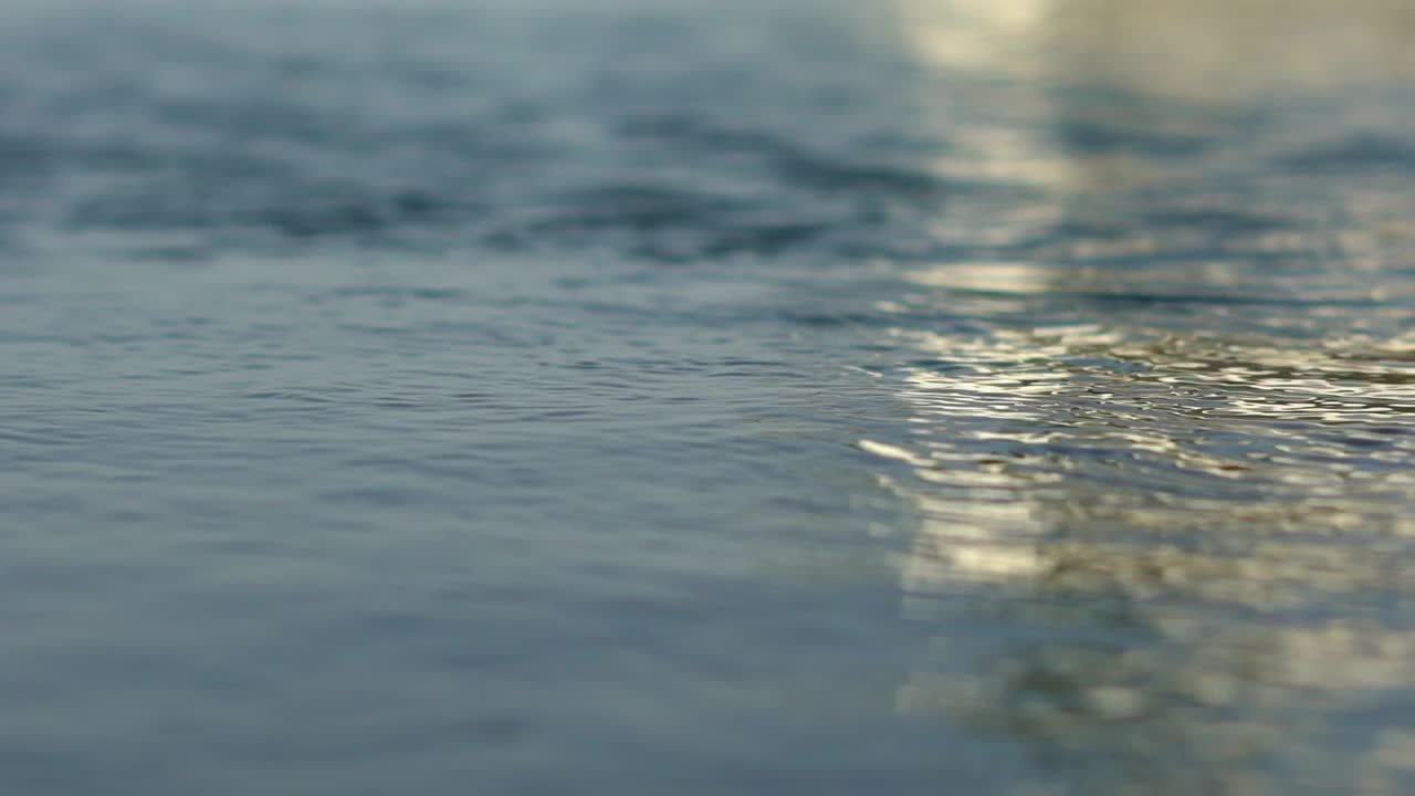 Close-up of Calm Water with Reflections