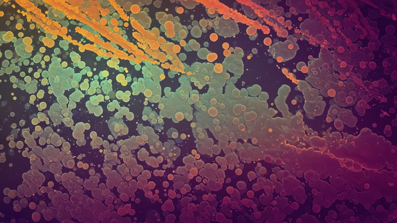 Vibrant Abstract Patterns of Colorful Bubbles and Textures Displayed in a Stunning Visual Representation of Organic Forms and Fluid Dynamics