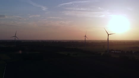 Wind-Turbines-near-the-highway-of-Nieuwleuzen,-The-Netherlands